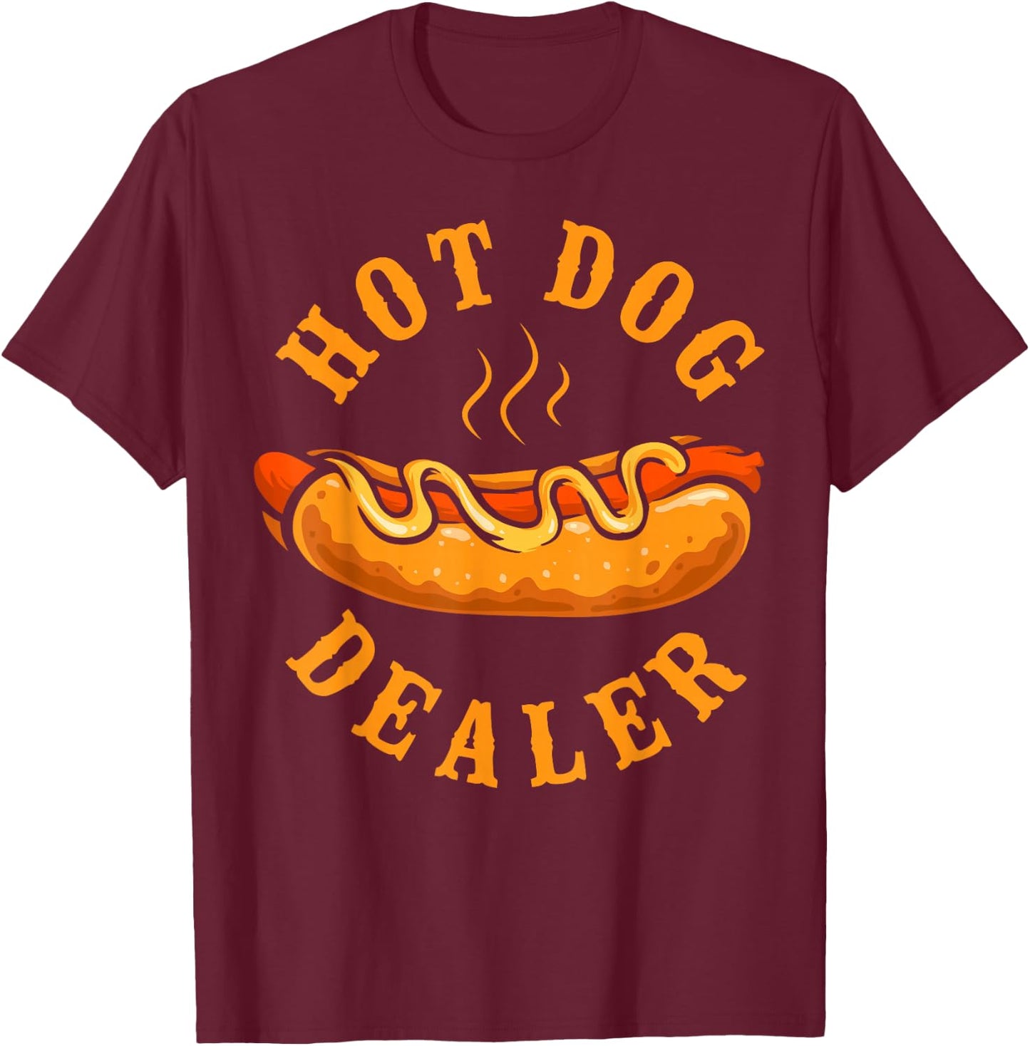 Hot Dog Adult Hot Dog Dealer T-Shirt - T-Shirt | Maroon
