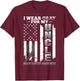I Wear Gray for My Uncle - USA Flag Brain Cancer Awareness T-Shirt - T-Shirt | Maroon