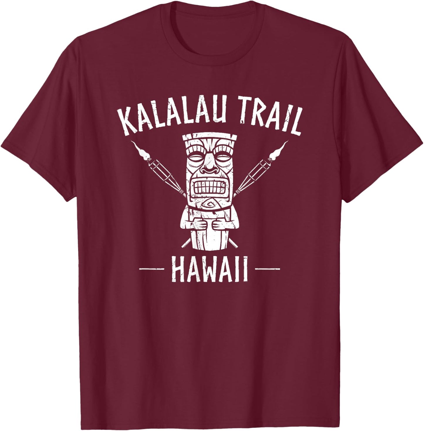 Kalalau Trail Hawaii Hawaiian Hiking Napali Coast Vacation T-Shirt - T-Shirt | Maroon