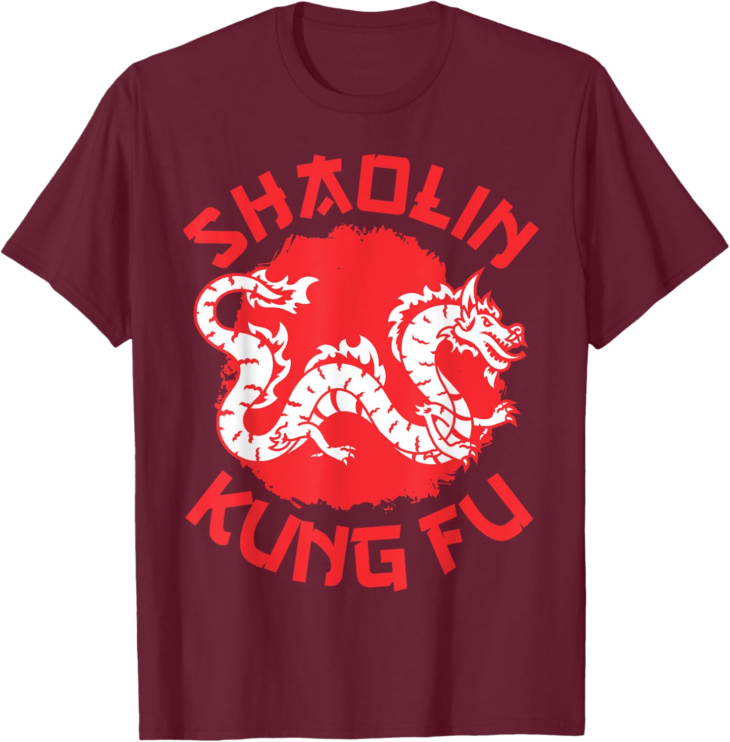Shaolin Kung Fu Martial Arts Kung Fu T-Shirt - T-Shirt | Maroon