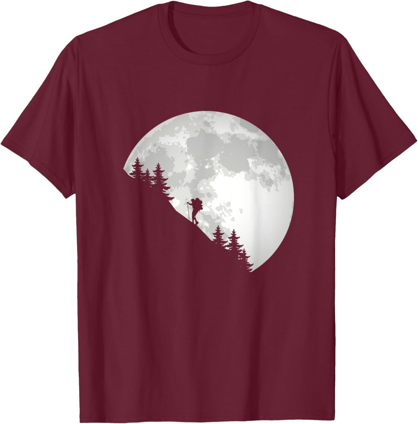 Hiking Apparel - Outdoor Camping Backpacking Hiking T-Shirt - T-Shirt | Maroon