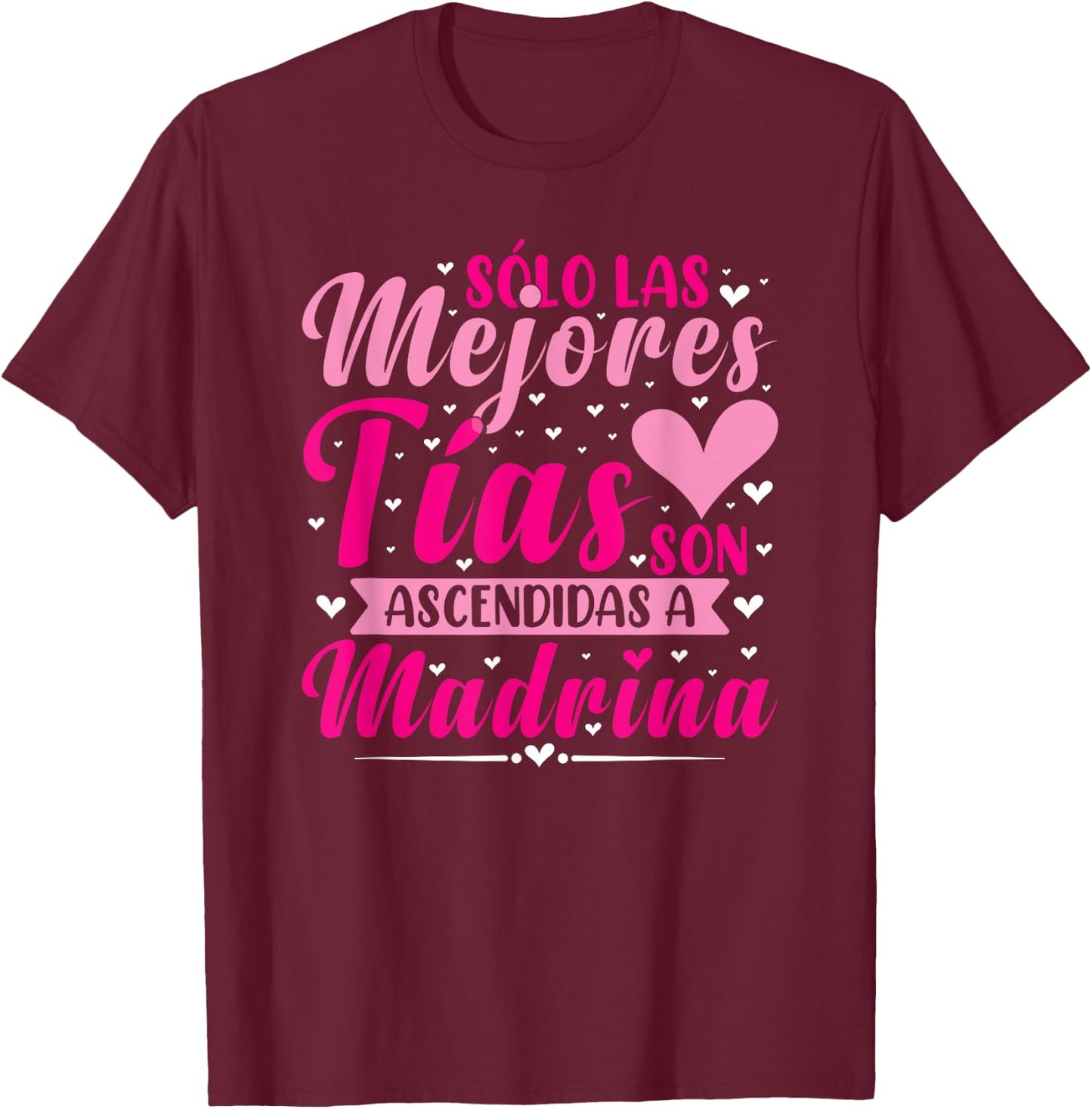 Tía Madrina Bautizo T-Shirt - T-Shirt | Maroon