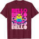 Minions Stuart Bello Meditation Text Stack T-Shirt - T-Shirt | Maroon