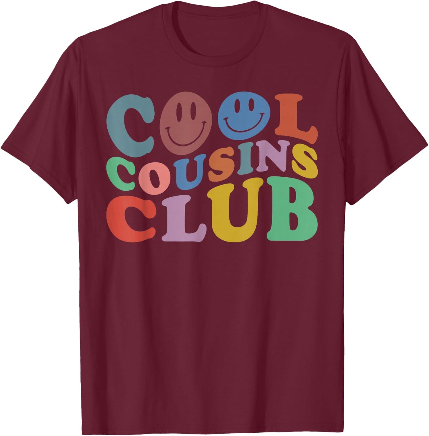 Cool Cousins Club, Funny Cousin Crew Kids Boys Girls T-Shirt - T-Shirt | Maroon