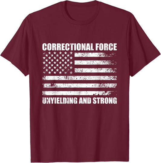 Correctional officer quote corrections patriotic design T-Shirt - T-Shirt | Maroon