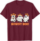 Western Halloween Cowboy Ghost Howdy Boo Funny Retro T-Shirt - T-Shirt | Maroon