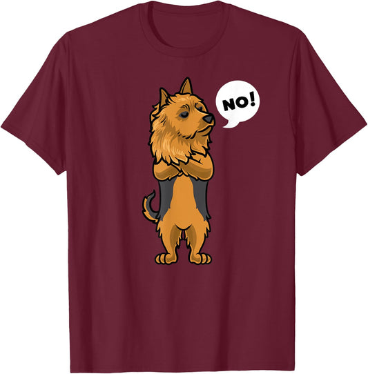 Stubborn Australian Terrier Dog T-Shirt - T-Shirt | Maroon