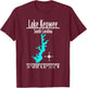 Modern Lake Keowee - South Carolina T-Shirt - T-Shirt | Maroon