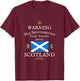 Warning May Spontaneously Talk Scottish, Scotland Flag Crown T-Shirt - T-Shirt | Maroon