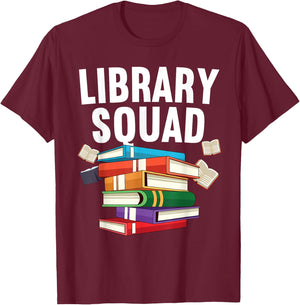 Funny Library Women School Librarian Fiction Lover T-Shirt - T-Shirt | Maroon