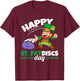 Happy St Patdiscs Patricks Day Ultimate Frisbee Disc Golf T-Shirt - T-Shirt | Maroon