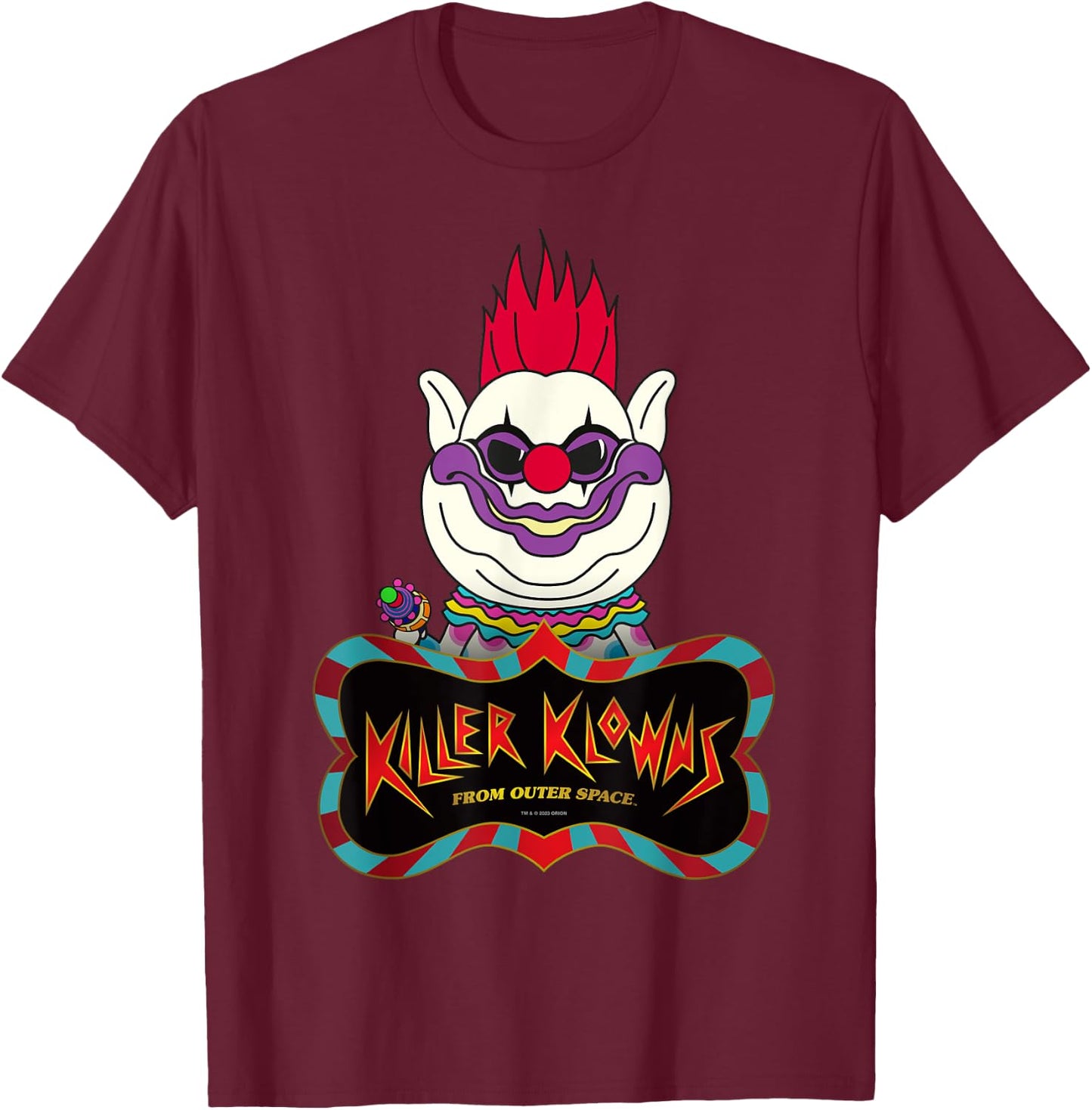 Killer Klowns from Outer Space Chibi Style Fatso T-Shirt - T-Shirt | Maroon