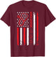 Patriotic Medical Assistant American Flag Nurse Heart T-Shirt - T-Shirt | Maroon