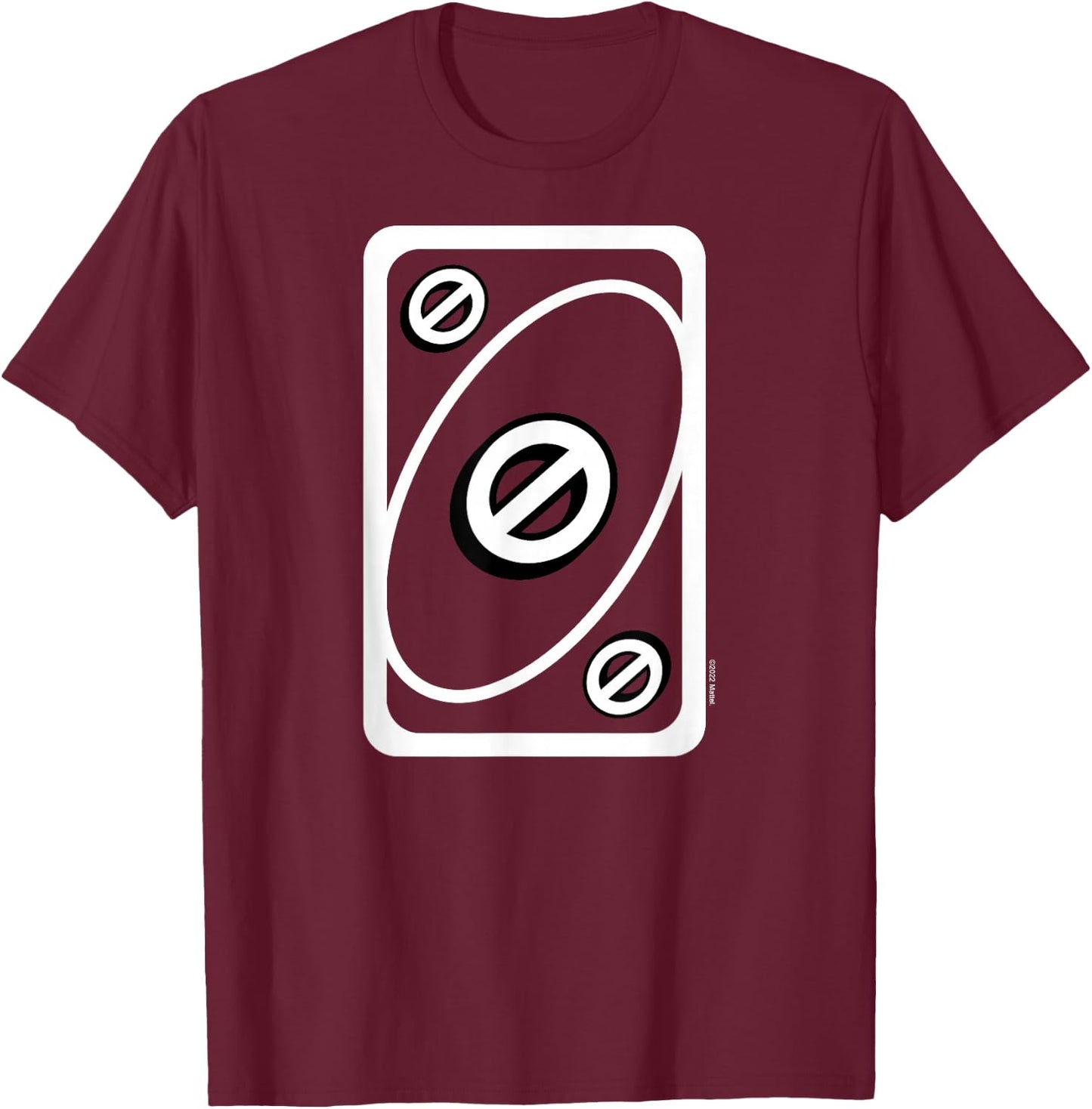 UNO - Red Skip Card T-Shirt - T-Shirt | Maroon