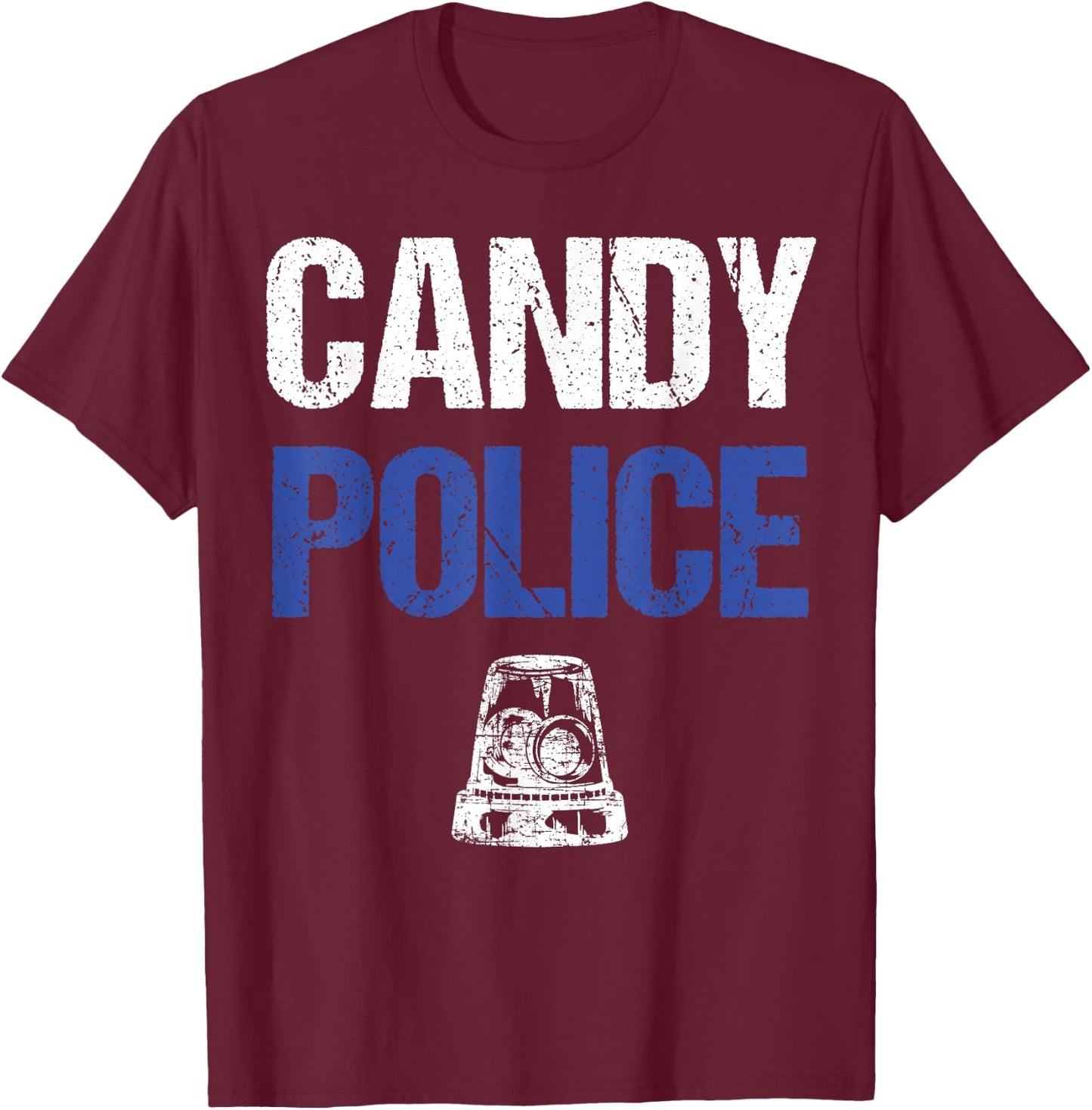 Candy Police Funny Halloween Gift Kids Boys Men Women T-Shirt - T-Shirt | Maroon