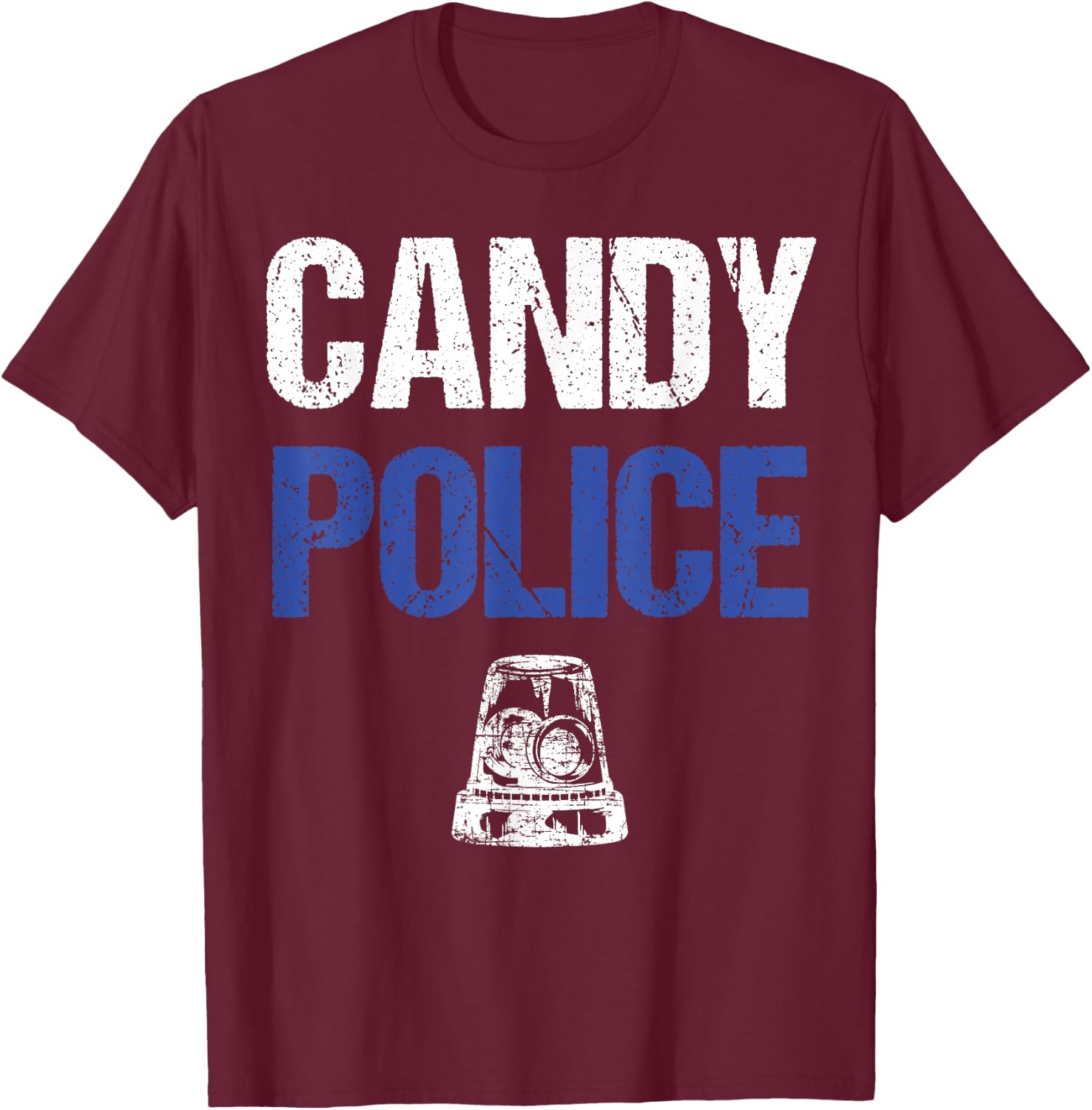 Candy Police Funny Halloween Gift Kids Boys Men Women T-Shirt - T-Shirt | Maroon