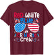 4th of July Red White Blue ER Nurse Crew Patriotic Nurse T-Shirt - T-Shirt | Maroon