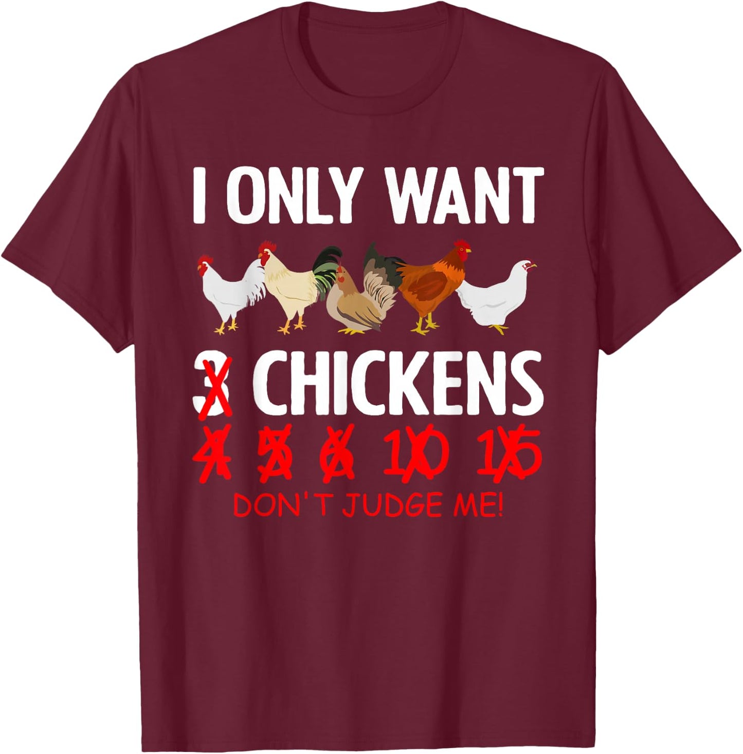 Funny Chicken Design Women Poultry Chicken Lovers T-Shirt - T-Shirt | Maroon