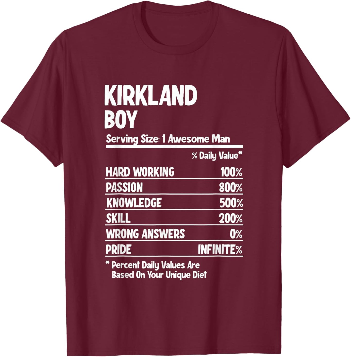 Boy from Kirkland T-Shirt - T-Shirt | Maroon