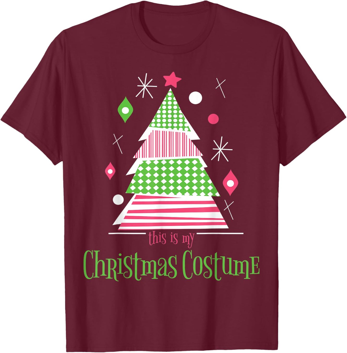 This Is My Christmas Costume Shirt 70s Costume 80s Costume T-Shirt - T-Shirt | Maroon