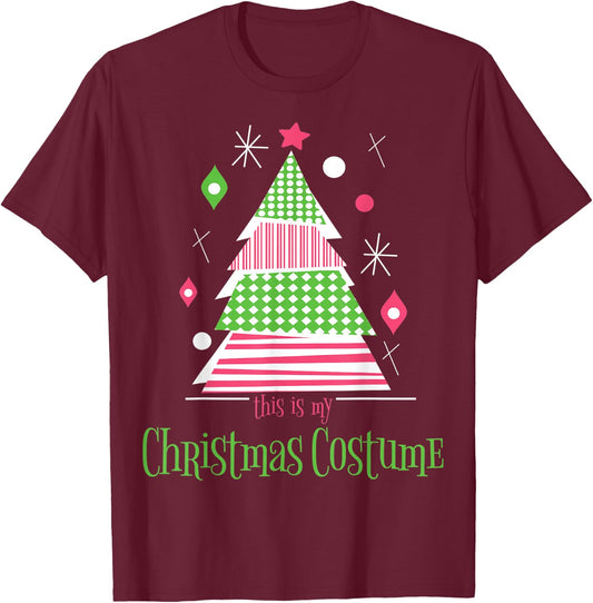 This Is My Christmas Costume Shirt 70s Costume 80s Costume T-Shirt - T-Shirt | Maroon