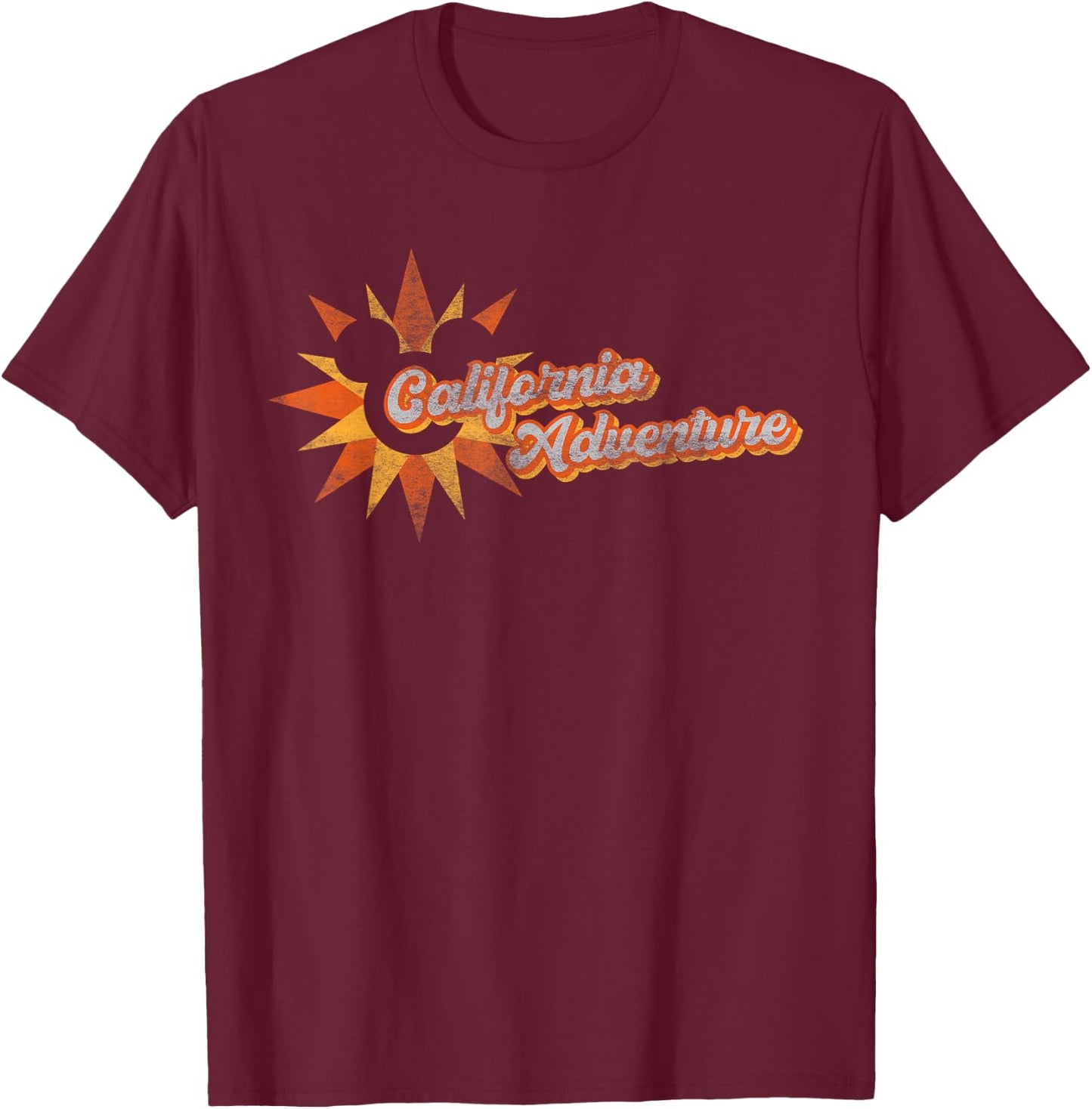 California Adventure Fun Retro Vintage 80s T-Shirt - T-Shirt | Maroon