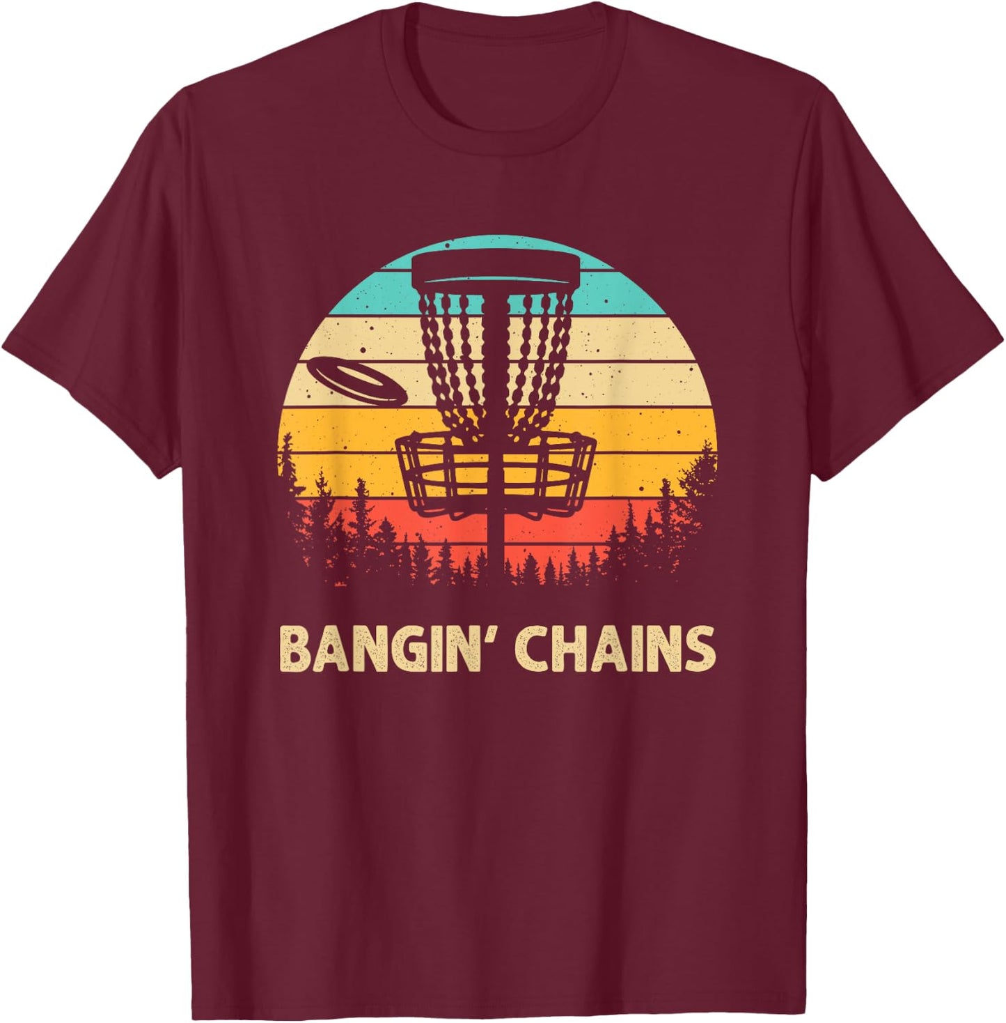 Funny Disc Golf Design Women Kids Disc Golf Player T-Shirt - T-Shirt | Maroon