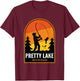 Pretty Lake Michigan Fishing T-Shirt - T-Shirt | Maroon