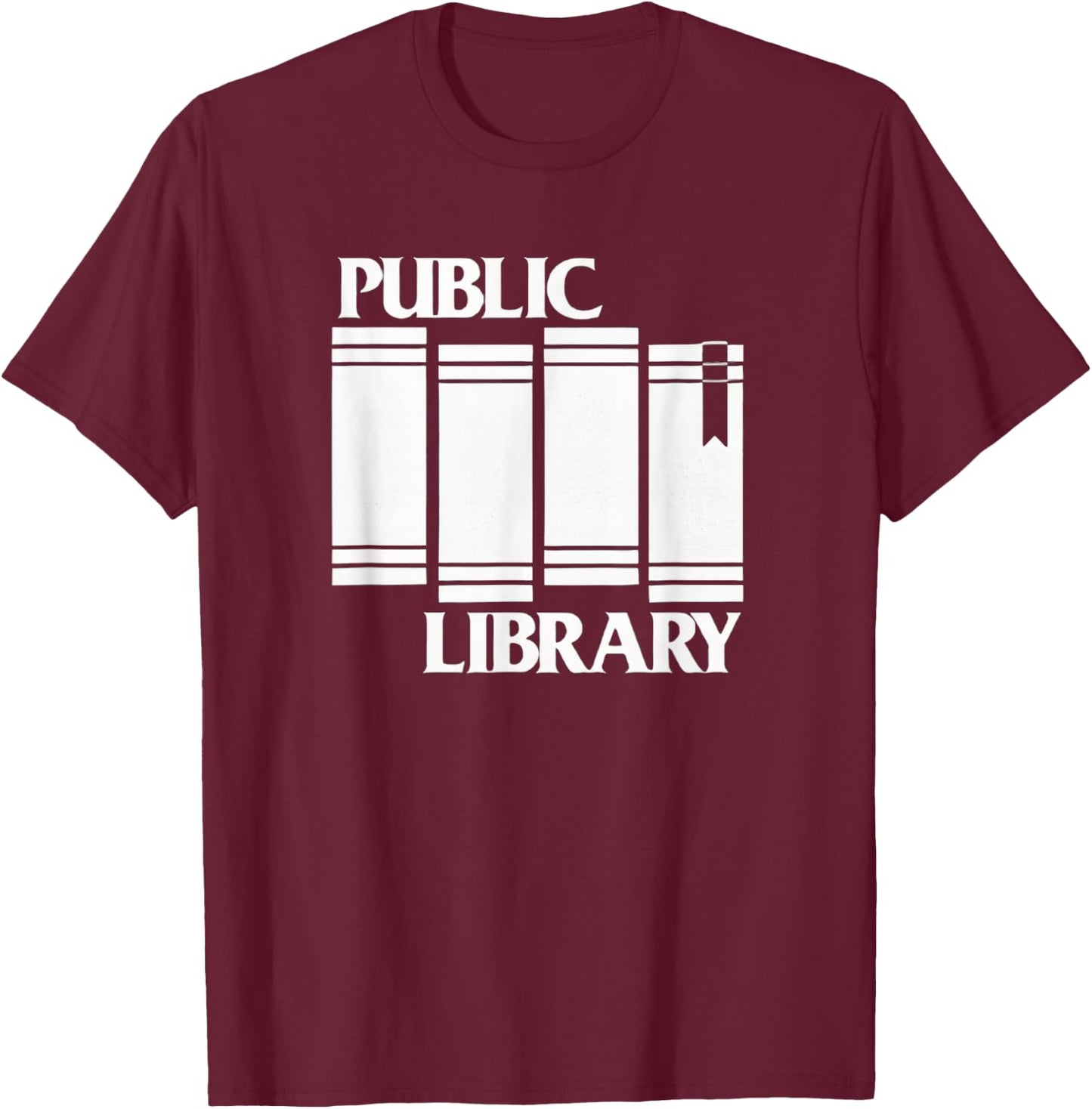 Public Library Punk Libraries Books T-Shirt - T-Shirt | Maroon