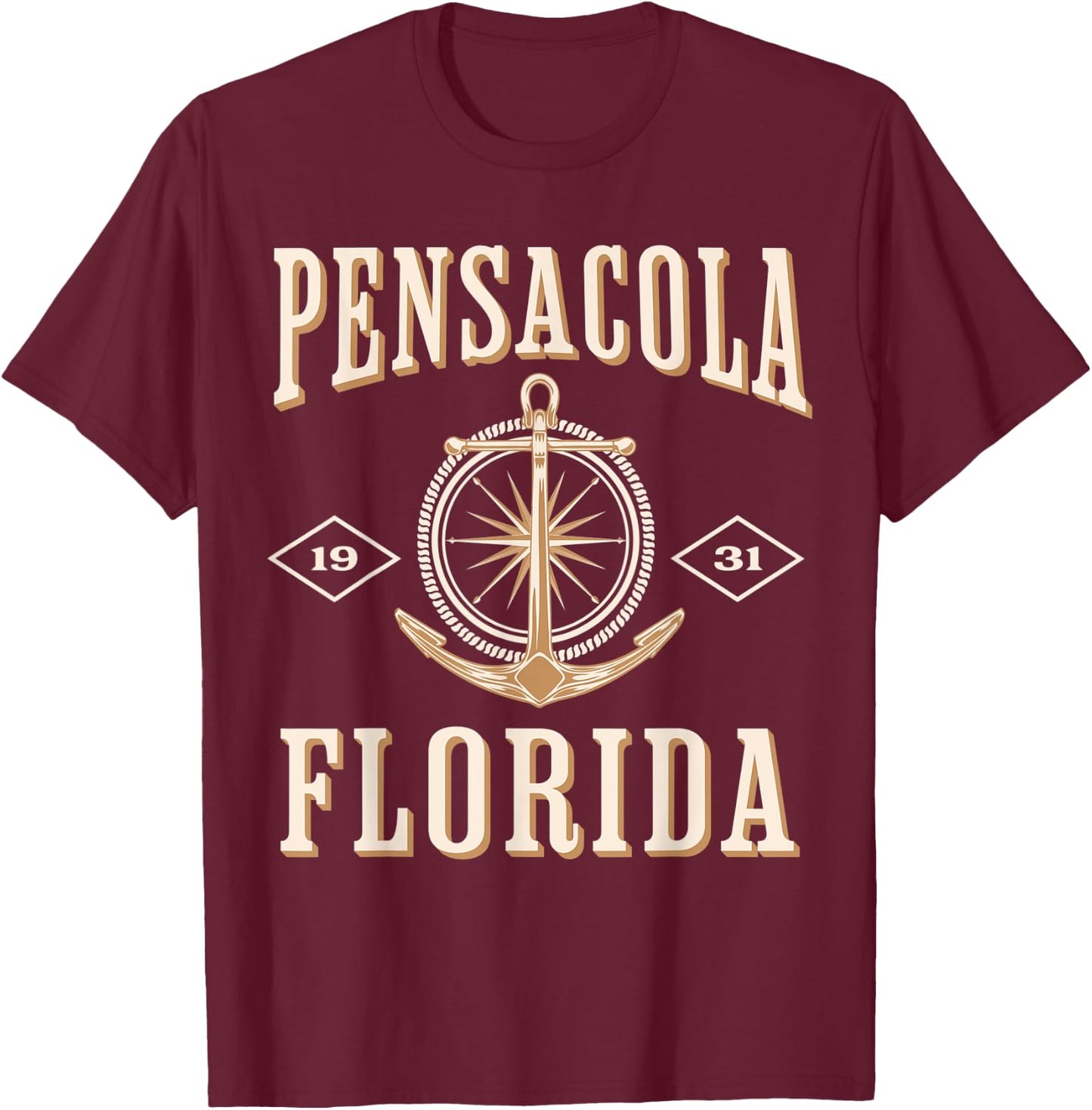 Pensacola Florida Beach Summer Vacation Women Kids T-Shirt - T-Shirt | Maroon