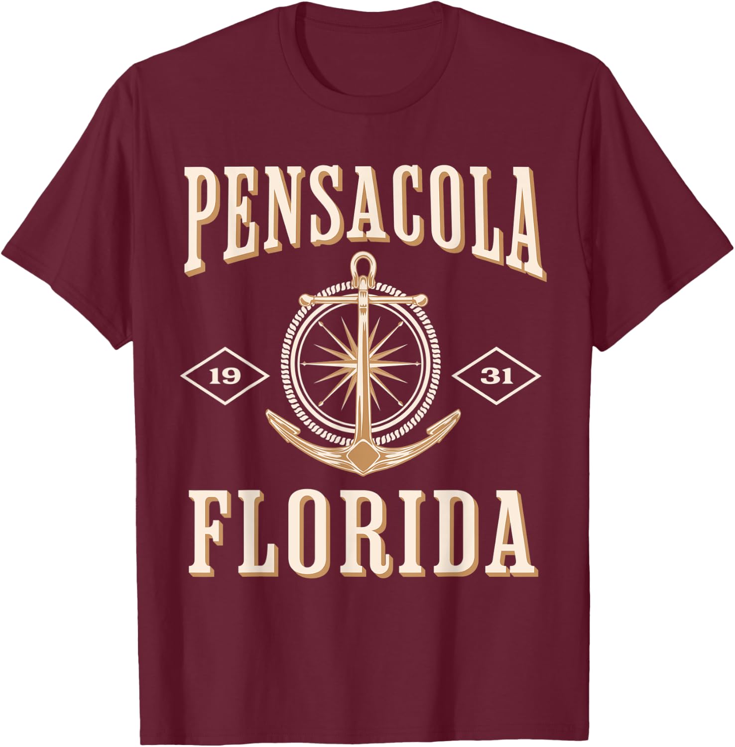 Pensacola Florida Beach Summer Vacation Women Kids T-Shirt - T-Shirt | Maroon