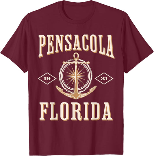 Pensacola Florida Beach Summer Vacation Women Kids T-Shirt - T-Shirt | Maroon