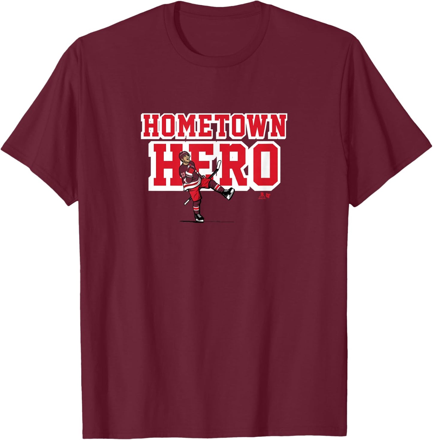 Adam Fox: Hometown Hero - New York Hockey T-Shirt - T-Shirt | Maroon