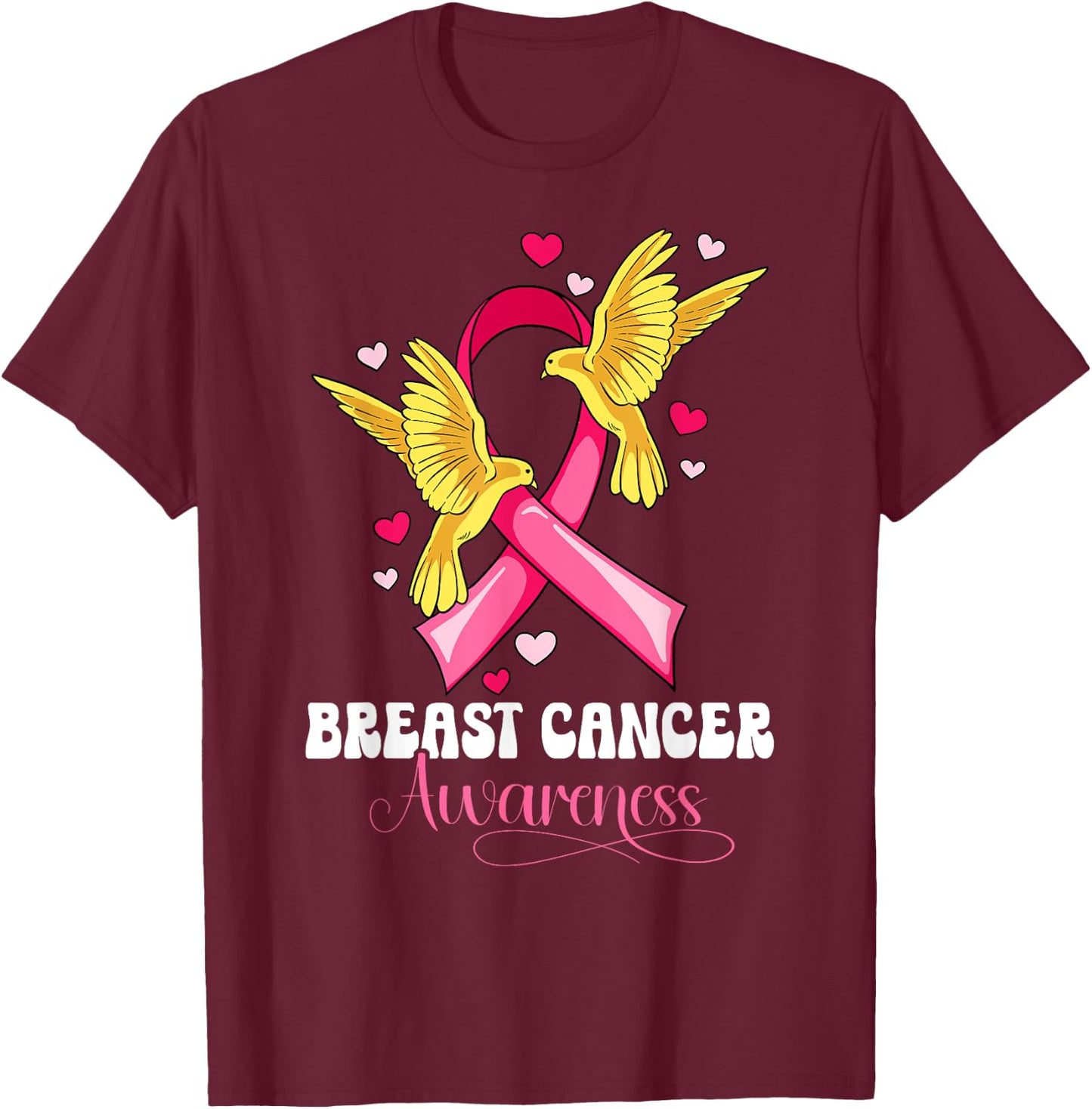 Breast Cancer Awareness T-Shirt - T-Shirt | Maroon