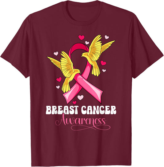 Breast Cancer Awareness T-Shirt - T-Shirt | Maroon