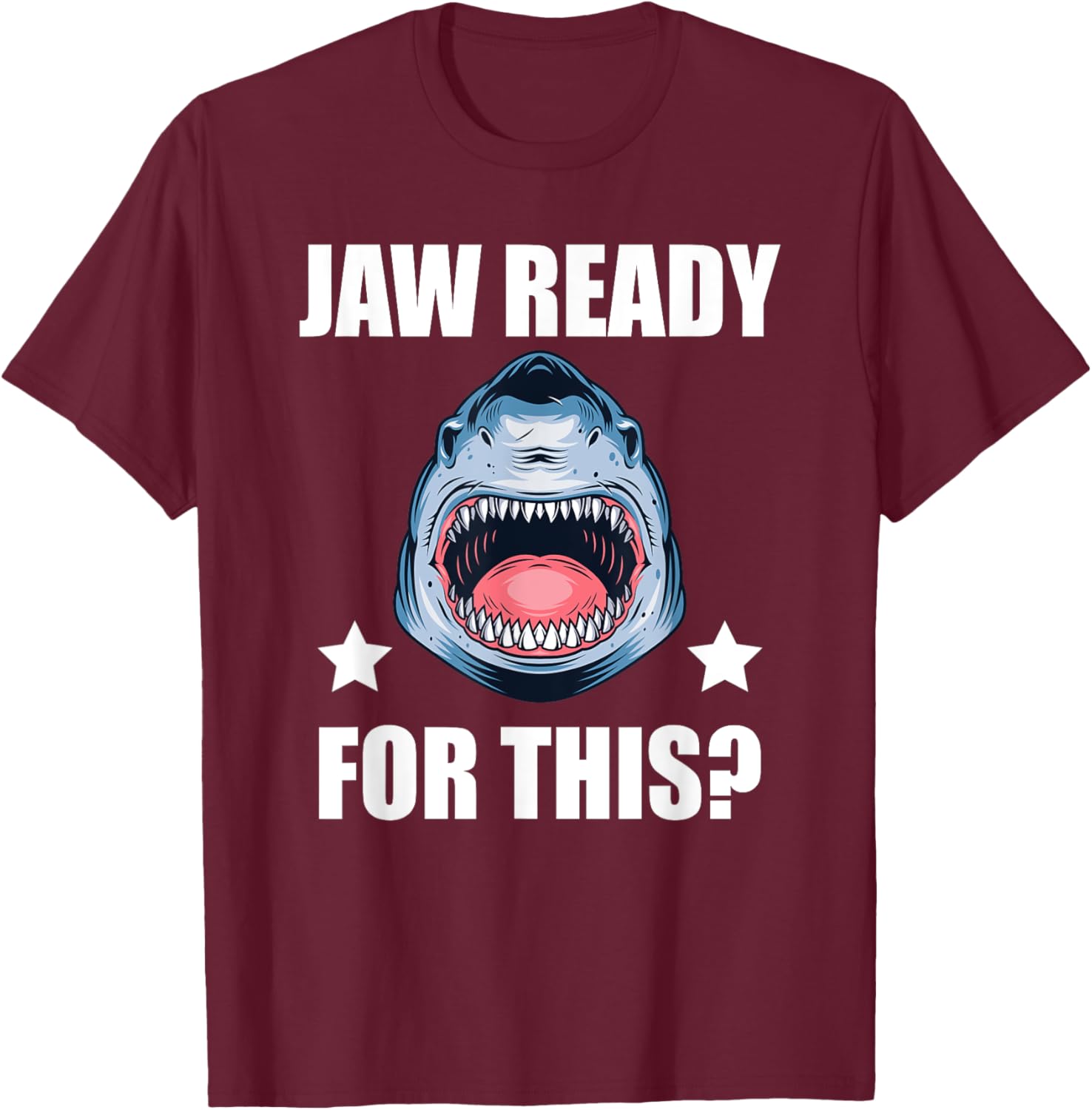 Shark Jaw Love Ocean Fish Wildlife Costume | & T-Shirt - T-Shirt | Maroon
