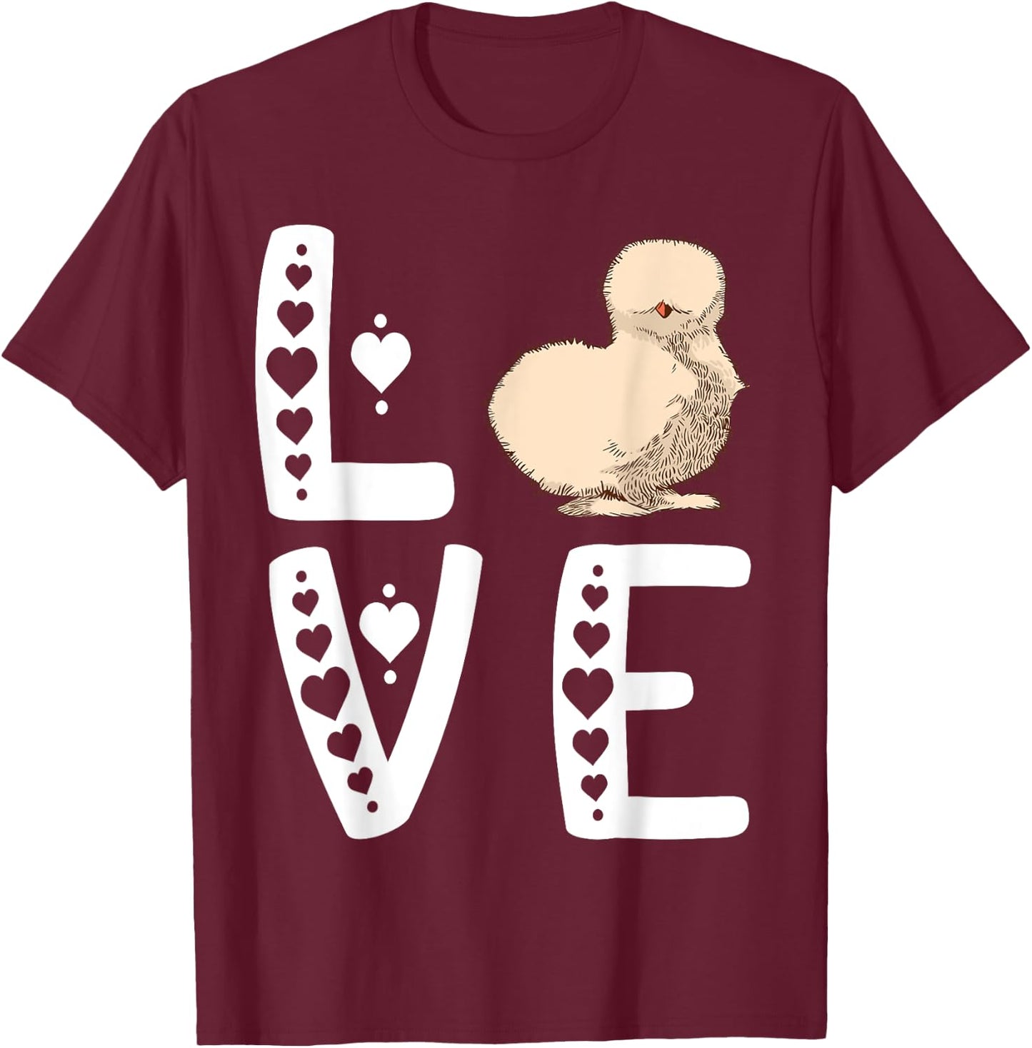Silkie Chicken Silkie Chicken Lover Love Silky Chicken T-Shirt - T-Shirt | Maroon