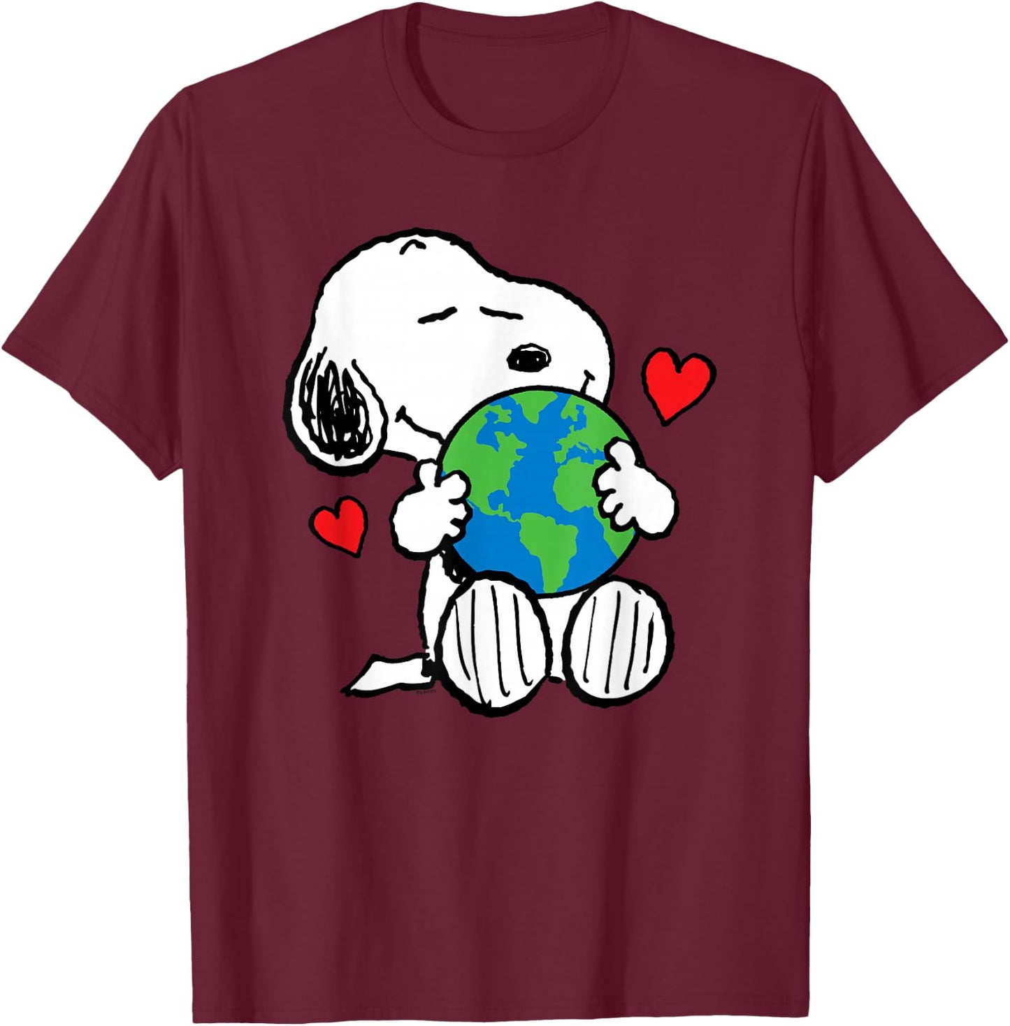 Peanuts Earth Day T-Shirt - T-Shirt | Maroon