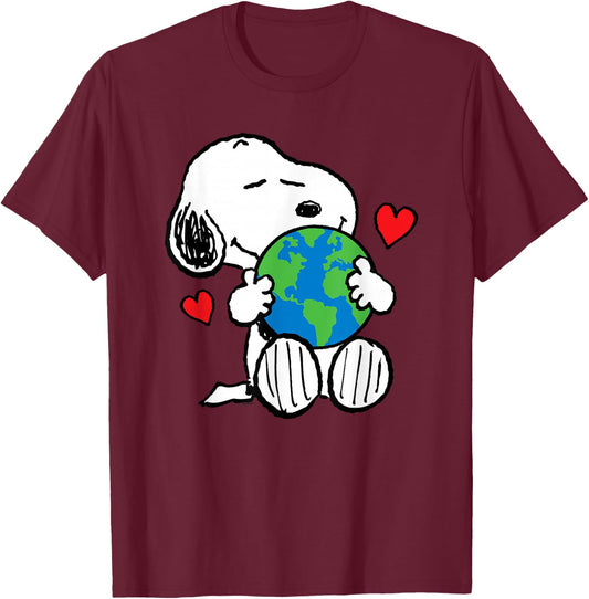 Peanuts Earth Day T-Shirt - T-Shirt | Maroon