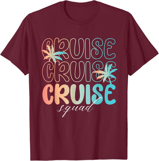 Cruise Squad 2026 Vacation Matching Family T-Shirt - T-Shirt | Maroon