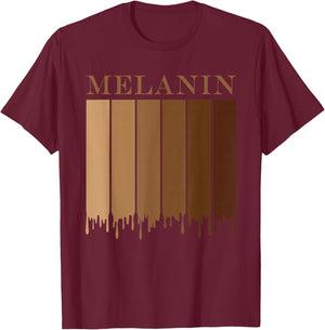 Drippin Melanin Black History Month shirt girls BHM T-Shirt - T-Shirt | Maroon