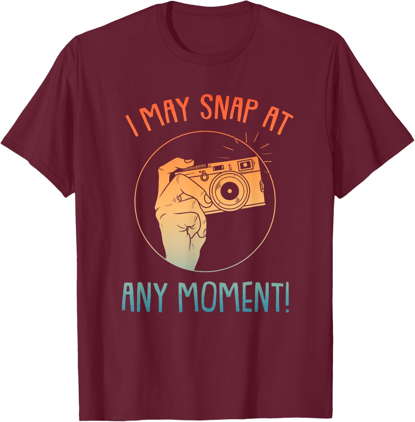 Funny Photography Art Women Camera Gag Photographer T-Shirt - T-Shirt | Maroon