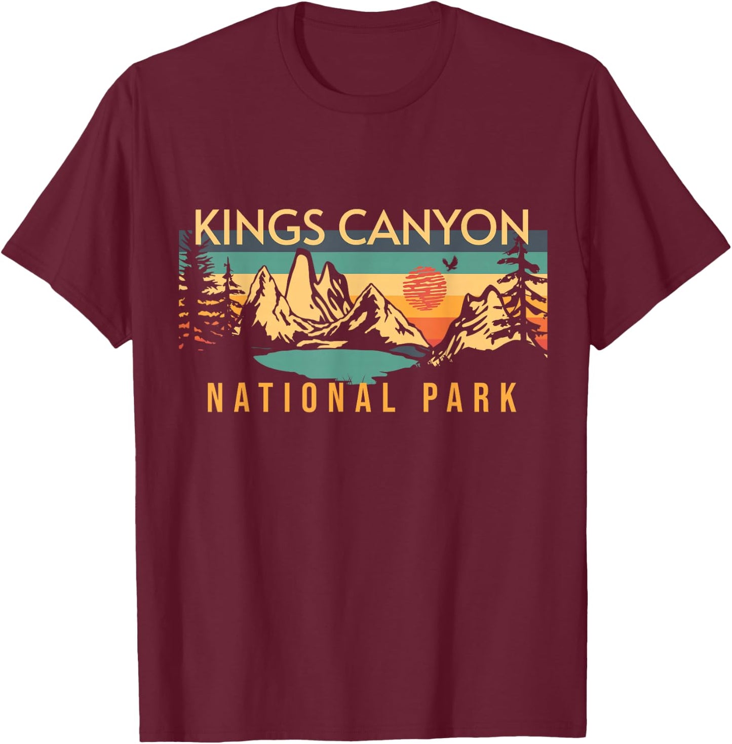 Kings Canyon National Park T-Shirt - T-Shirt | Maroon