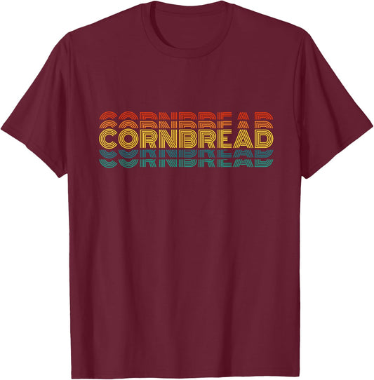 Vintage Cornbread Baking Bread Lovers Retro Pastry Graphic T-Shirt - T-Shirt | Maroon
