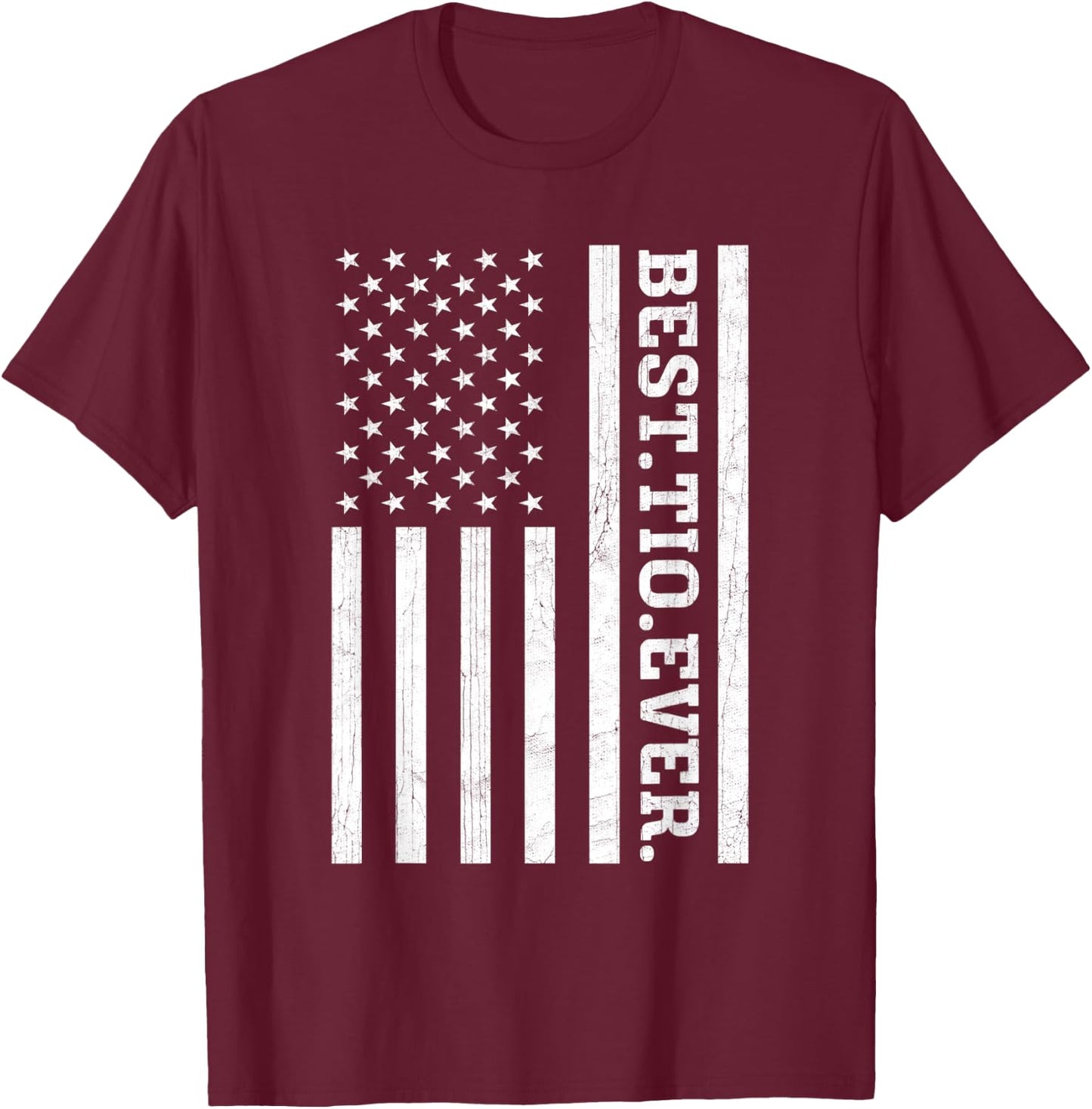 Best Tio Ever US American Flag Tio Vintage T-Shirt - T-Shirt | Maroon