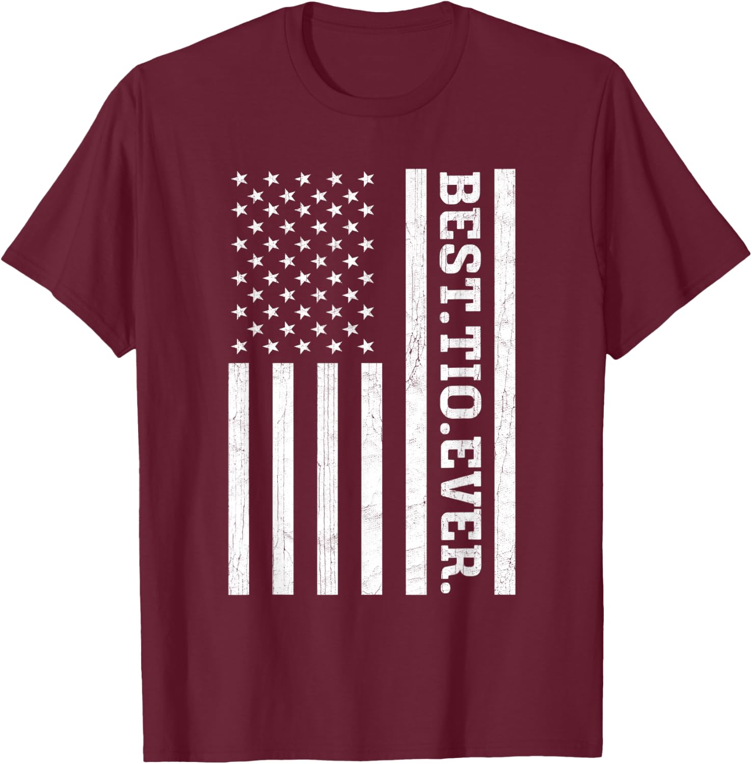 Best Tio Ever US American Flag Tio Vintage T-Shirt - T-Shirt | Maroon