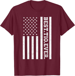 Best Tio Ever US American Flag Tio Vintage T-Shirt - T-Shirt | Maroon