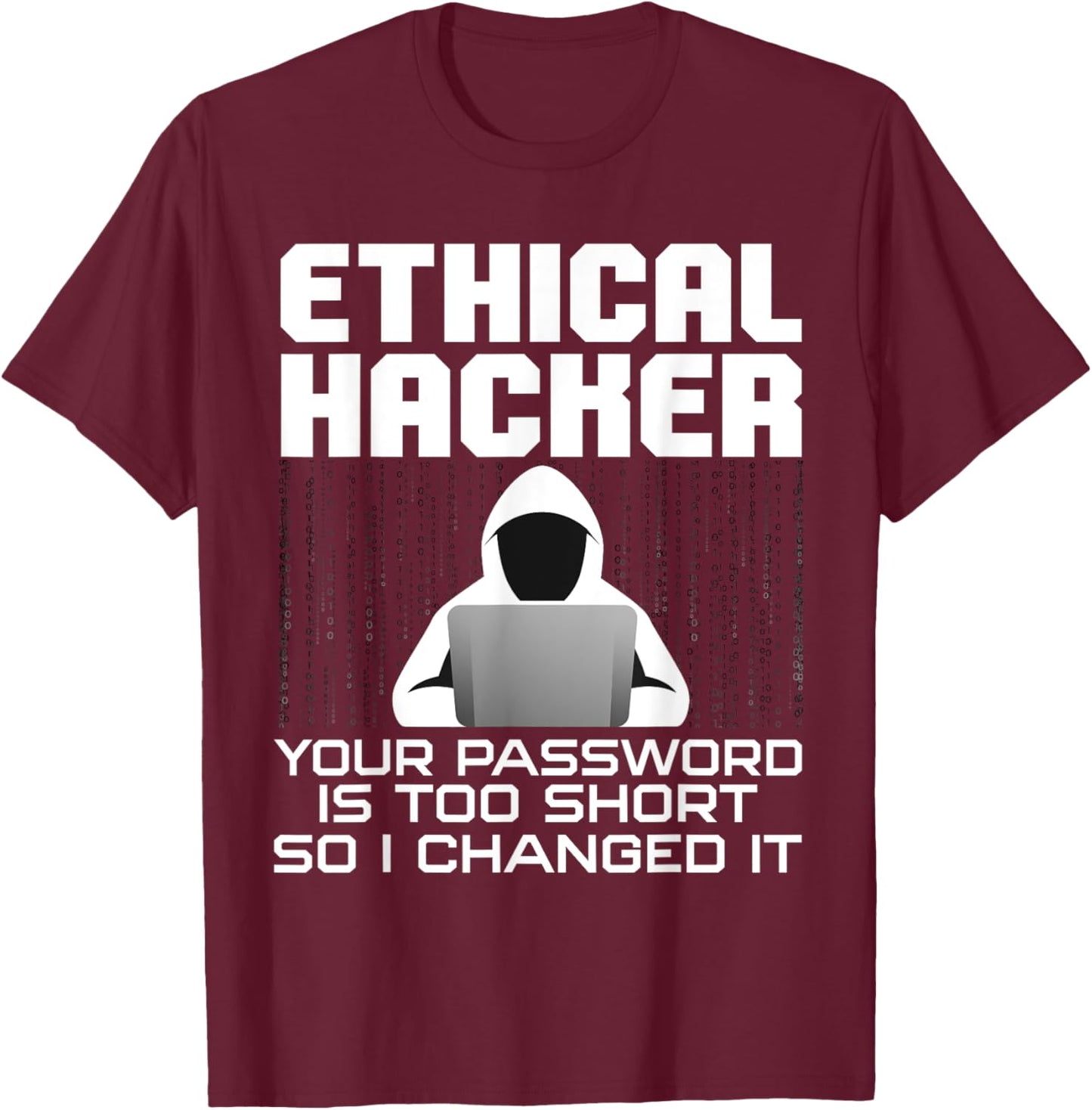 Funny Hacker Art Women Hacking Lover Computer Nerd T-Shirt - T-Shirt | Maroon
