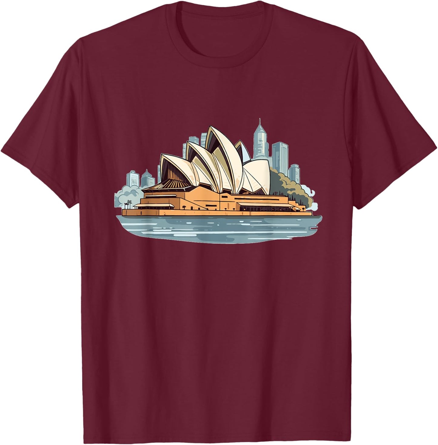 Sydney Opera House Australia T-Shirt - T-Shirt | Maroon