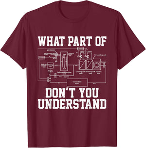 What Part Of Don't You Understand Retro HVAC Technician T-Shirt - T-Shirt | Maroon